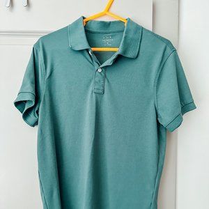 J. Crew Pique Untucked Polo (Pine Green)